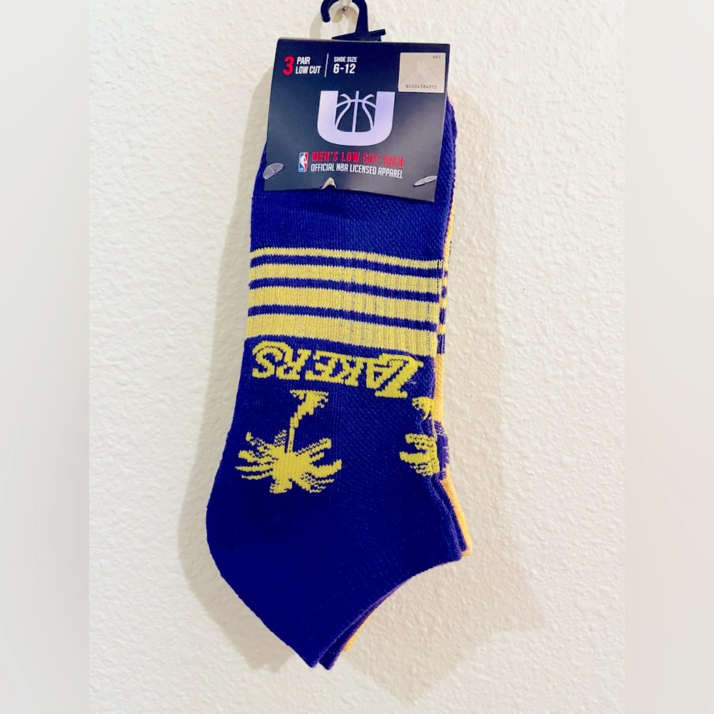 NEW Lakers NBA socks 3 pack Basketball